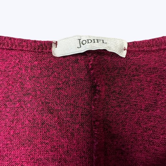 Jodifl Women's Tunic Top Long Sleeve Size‎ Medium Burgundy and black - Picture 4 of 7